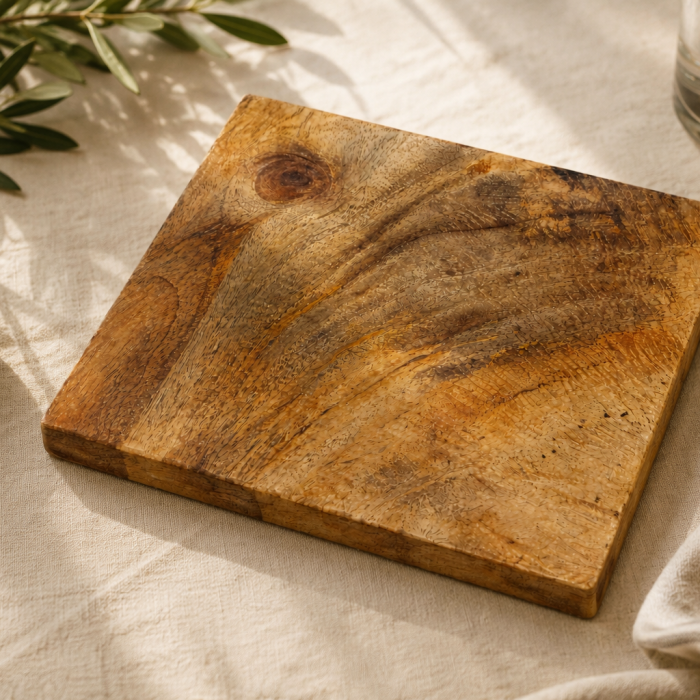 Single-piece mango wood cutting board 12*10*1