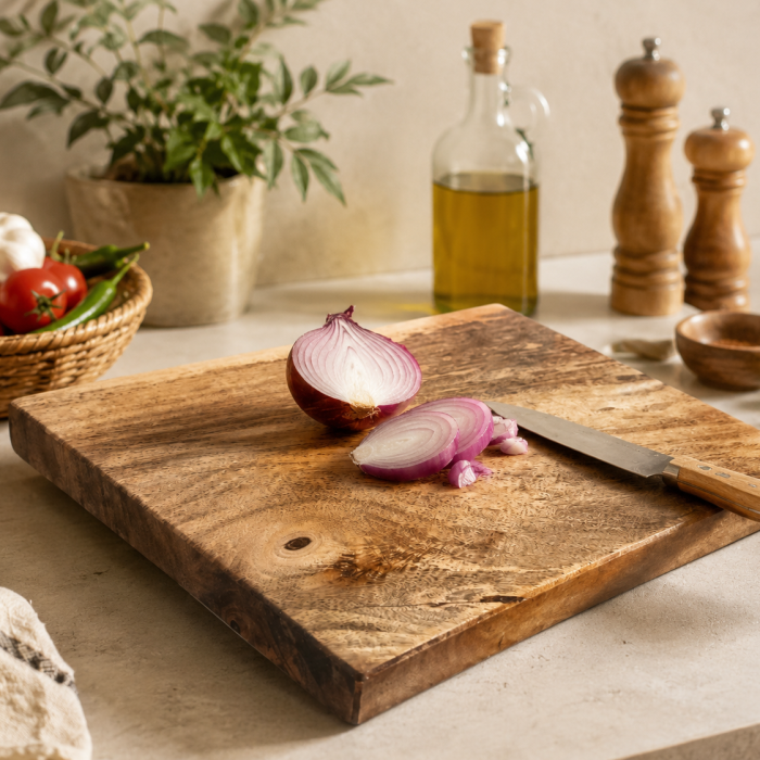 single-piece Mango Wood 14*11.5*1 cutting board